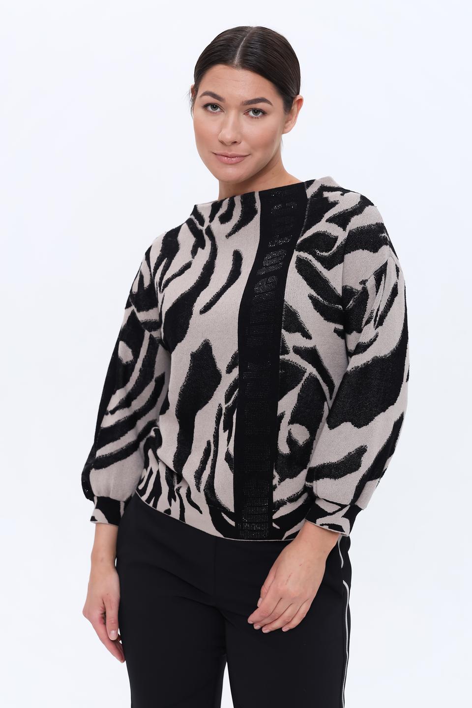 Пуловер Monari принт зебра