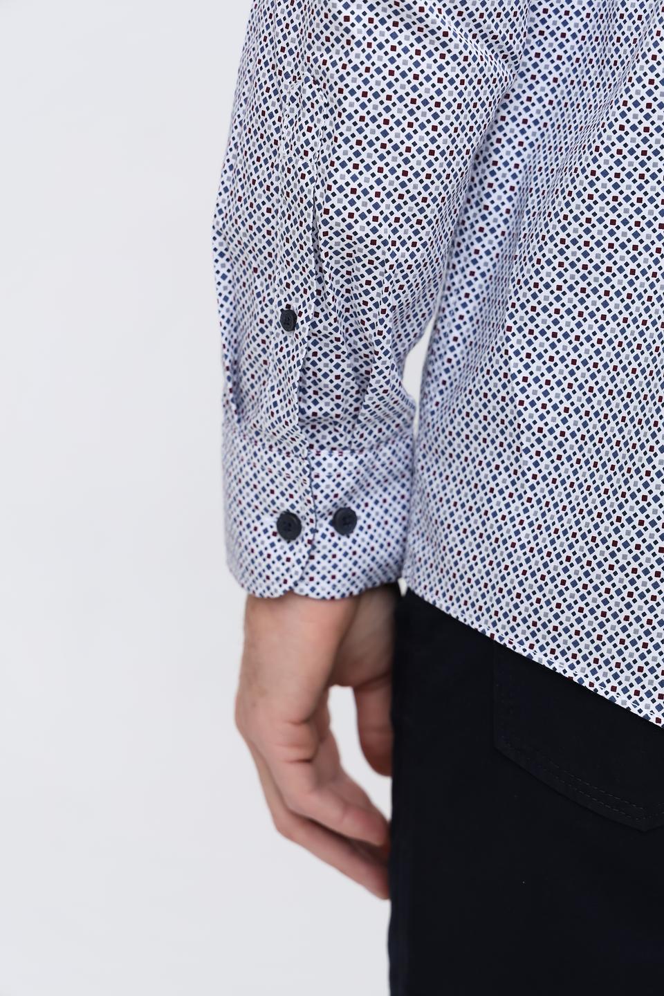 Рубашка Casa Moda с принтом голубой