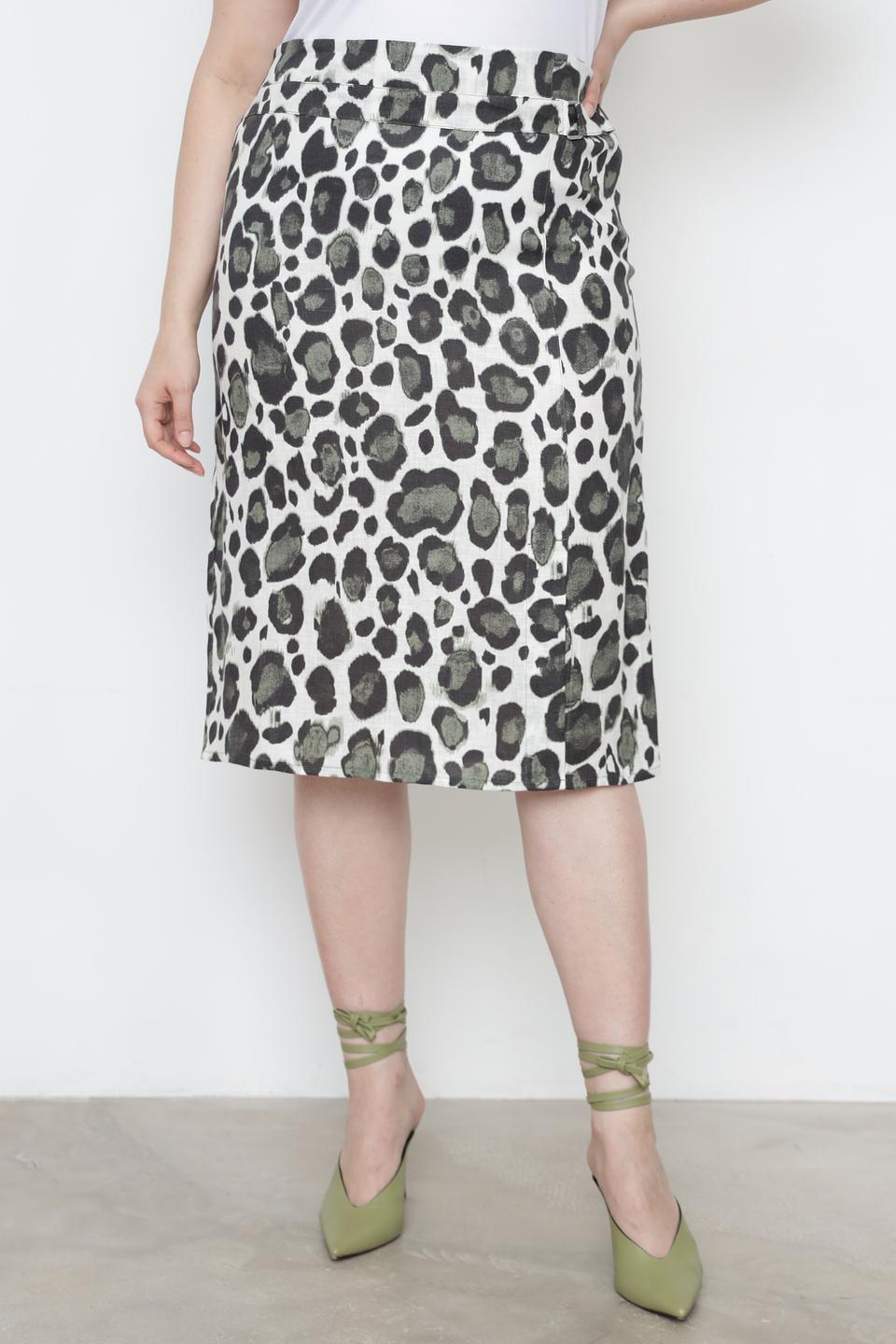 Юбка Lebek с леопардовым принтом