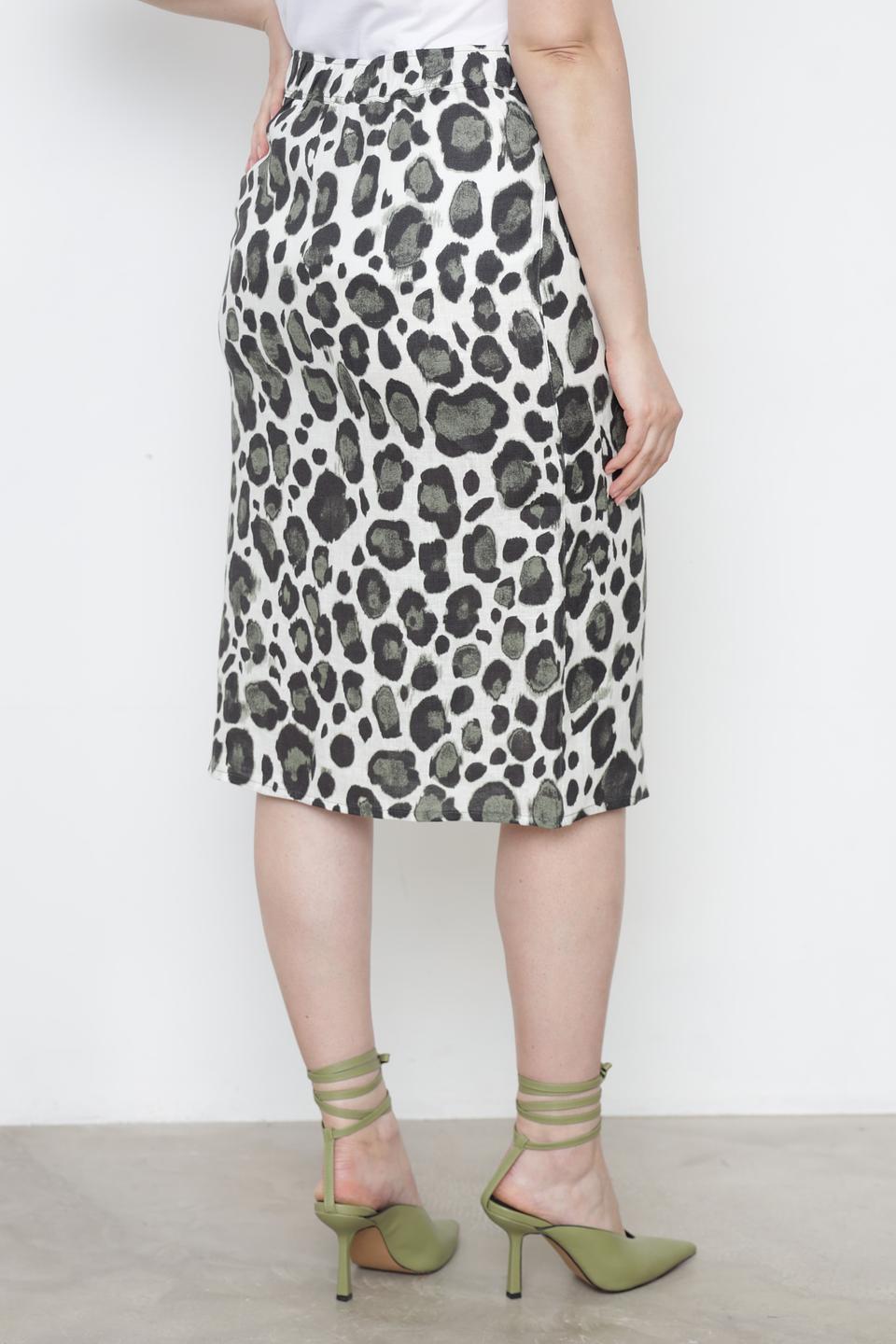 Юбка Lebek с леопардовым принтом
