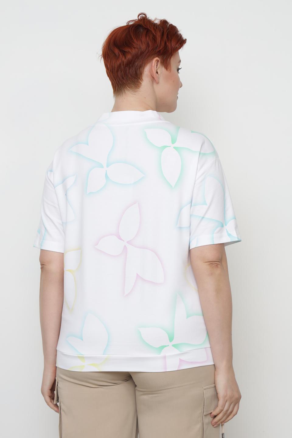 Футболка Lecomte с цветочным принтом