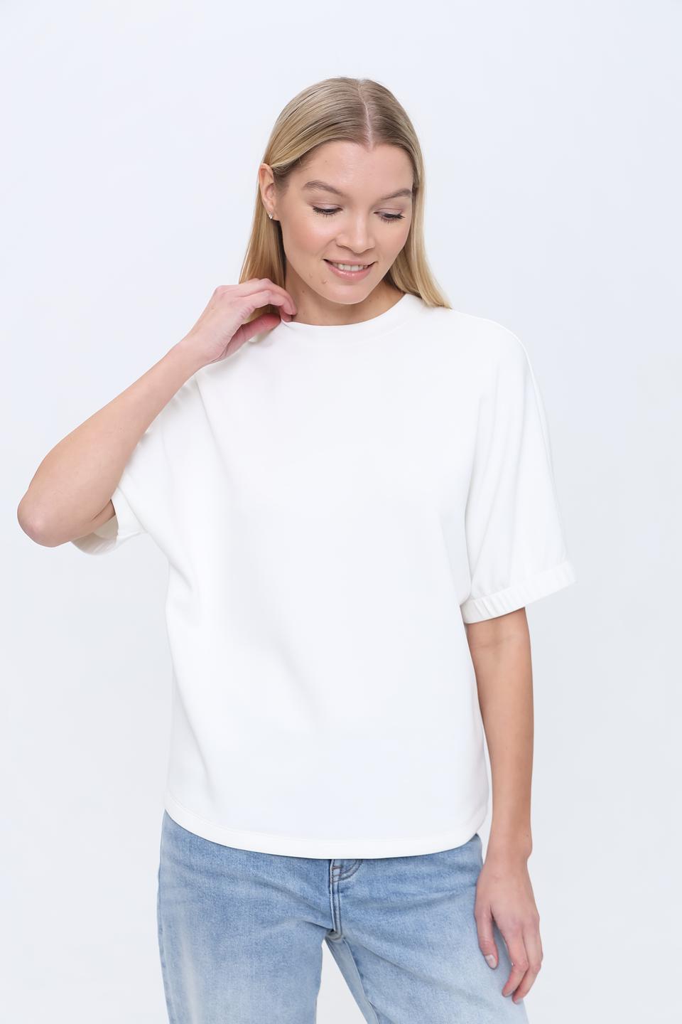 Футболка Pezzo белая с рукавами-фонариками