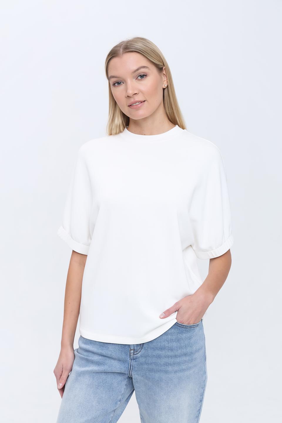 Футболка Pezzo белая с рукавами-фонариками