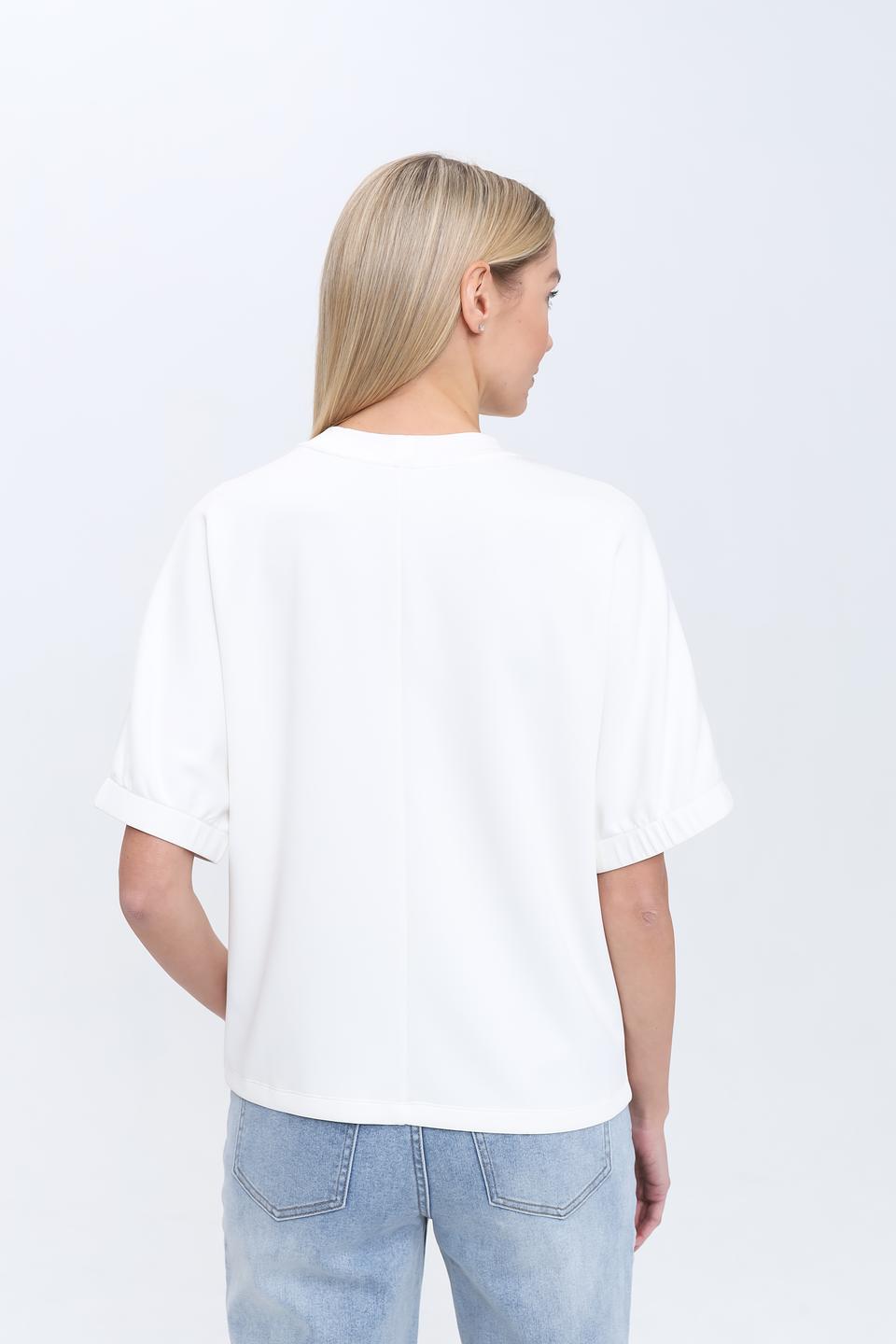 Футболка Pezzo белая с рукавами-фонариками