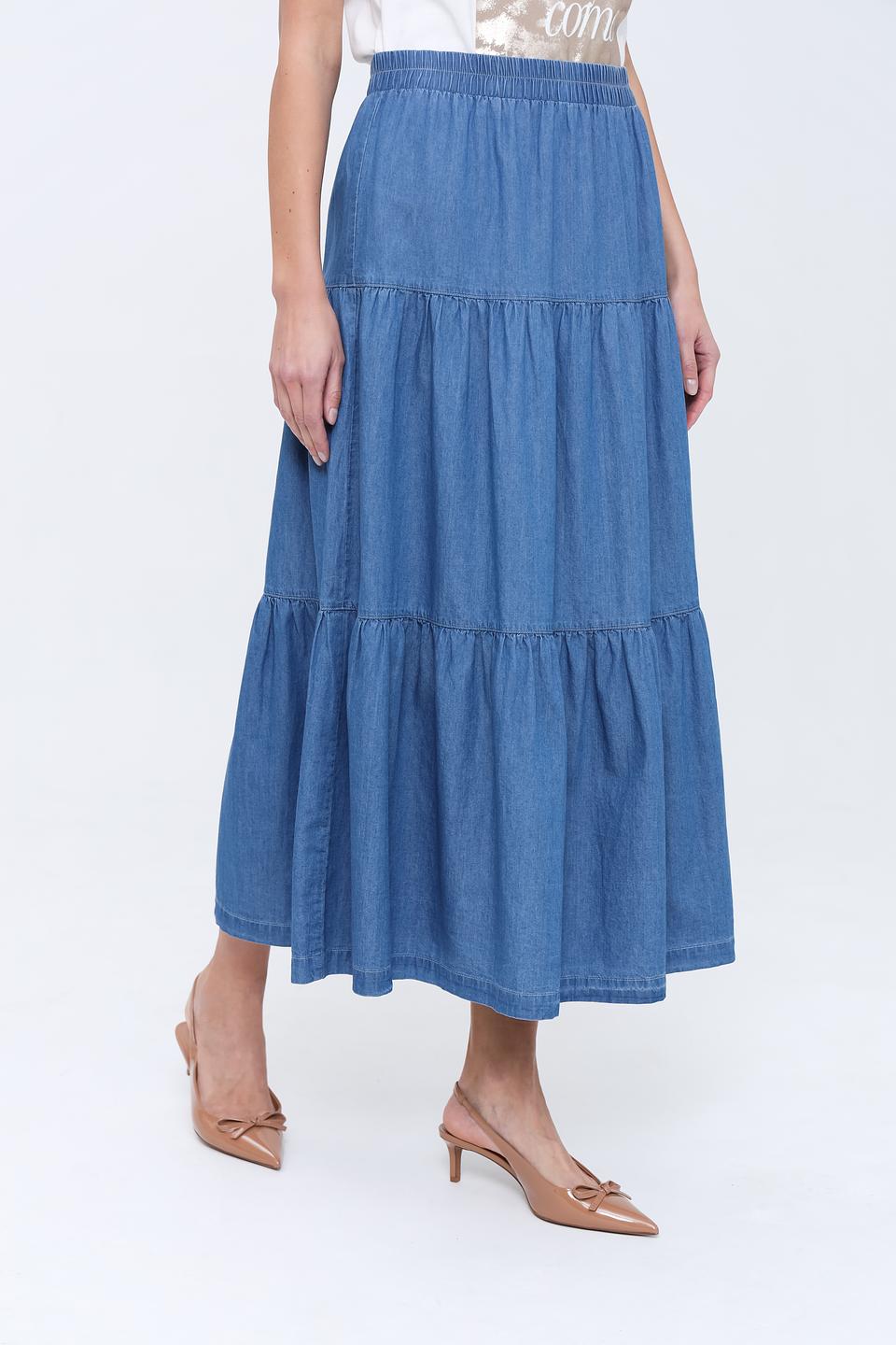 Юбка джинсовая Just Valeri ярусная