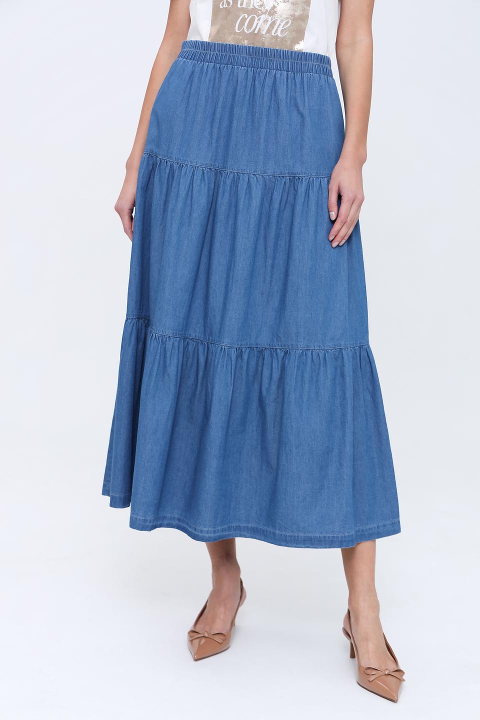 Юбка джинсовая Just Valeri ярусная