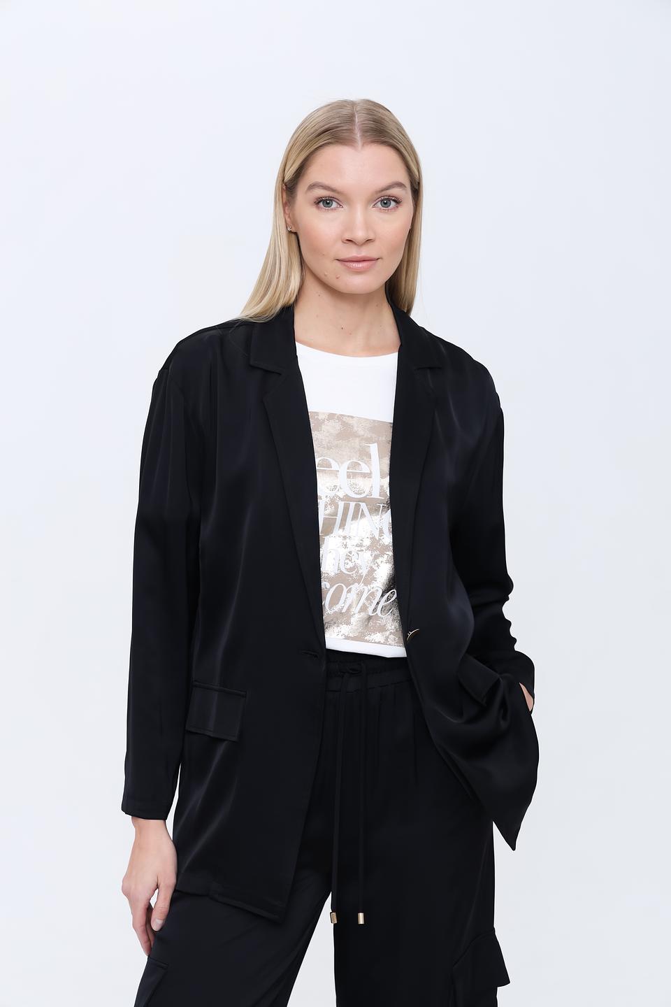 Жакет Just Valeri чёрный оверсайз