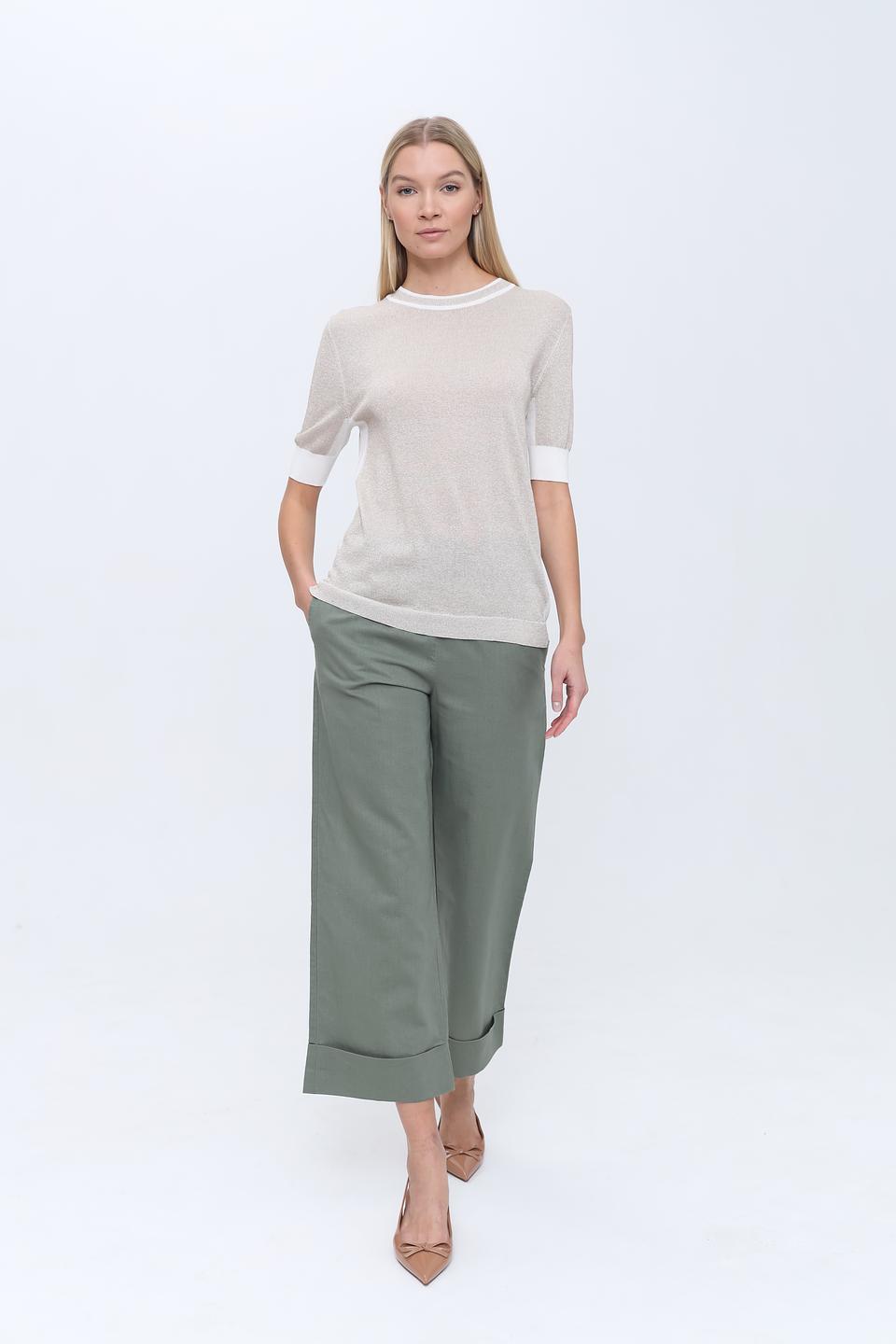 Пуловер Pezzo с белой отделкой