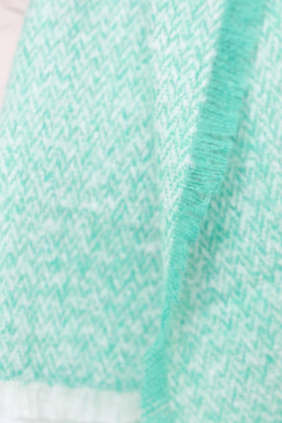 Шарф Fraas мятный в клетку