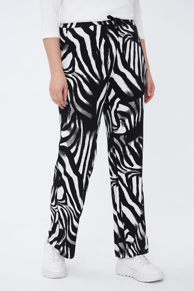 Брюки Lecomte принт зебра
