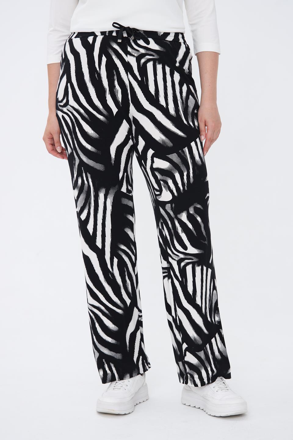 Брюки Lecomte принт зебра