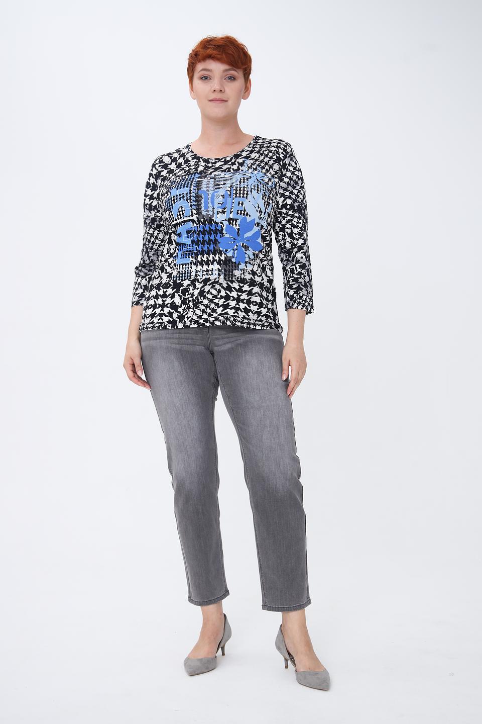 Лонгслив Lebek с цветочным принтом