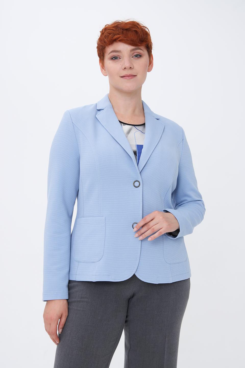 Жакет Lebek голубой приталенный