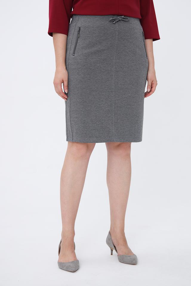 Юбка Barbara Lebek серая с карманами