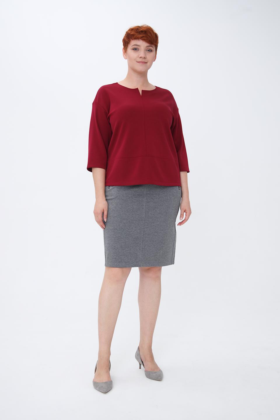 Юбка Barbara Lebek серая с карманами