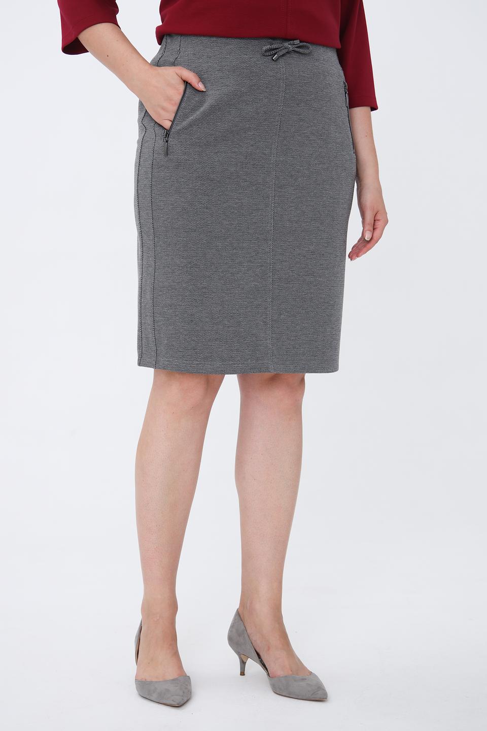 Юбка Barbara Lebek серая с карманами