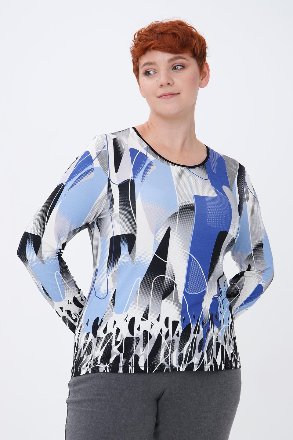 Лонгслив Lebek с абстрактным принтом