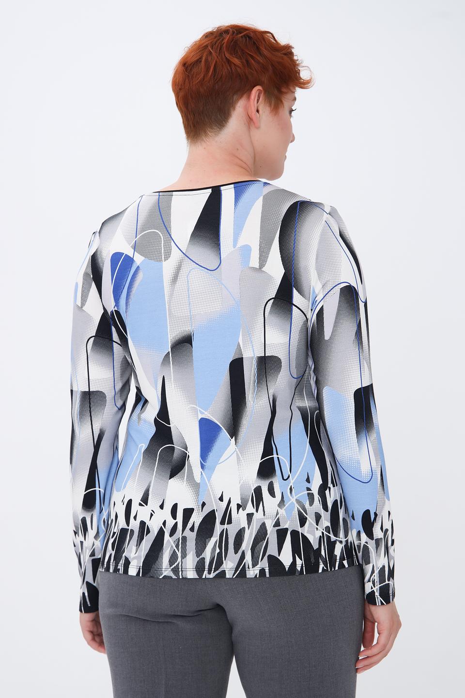 Лонгслив Lebek с абстрактным принтом