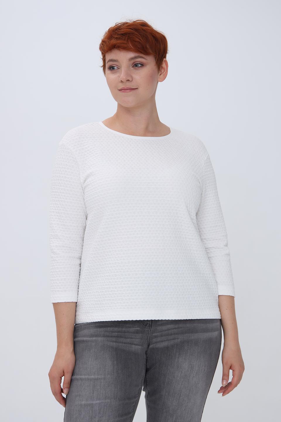 Пуловер Rabe collection белый с текстурой