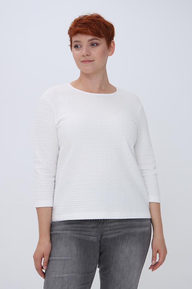 Пуловер Rabe collection белый с текстурой