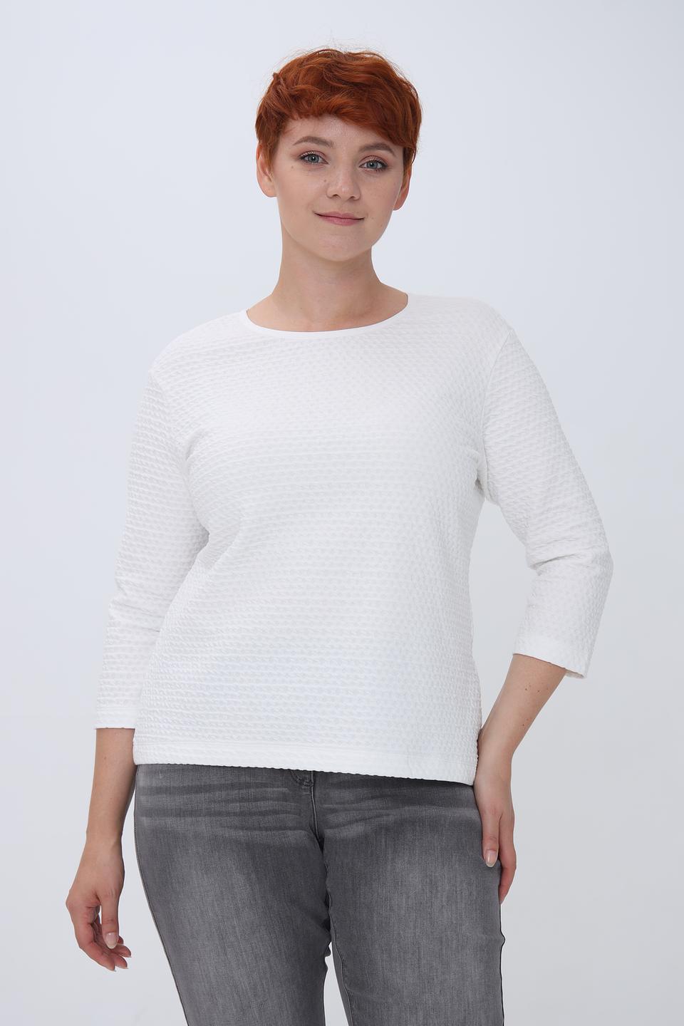 Пуловер Rabe collection белый с текстурой