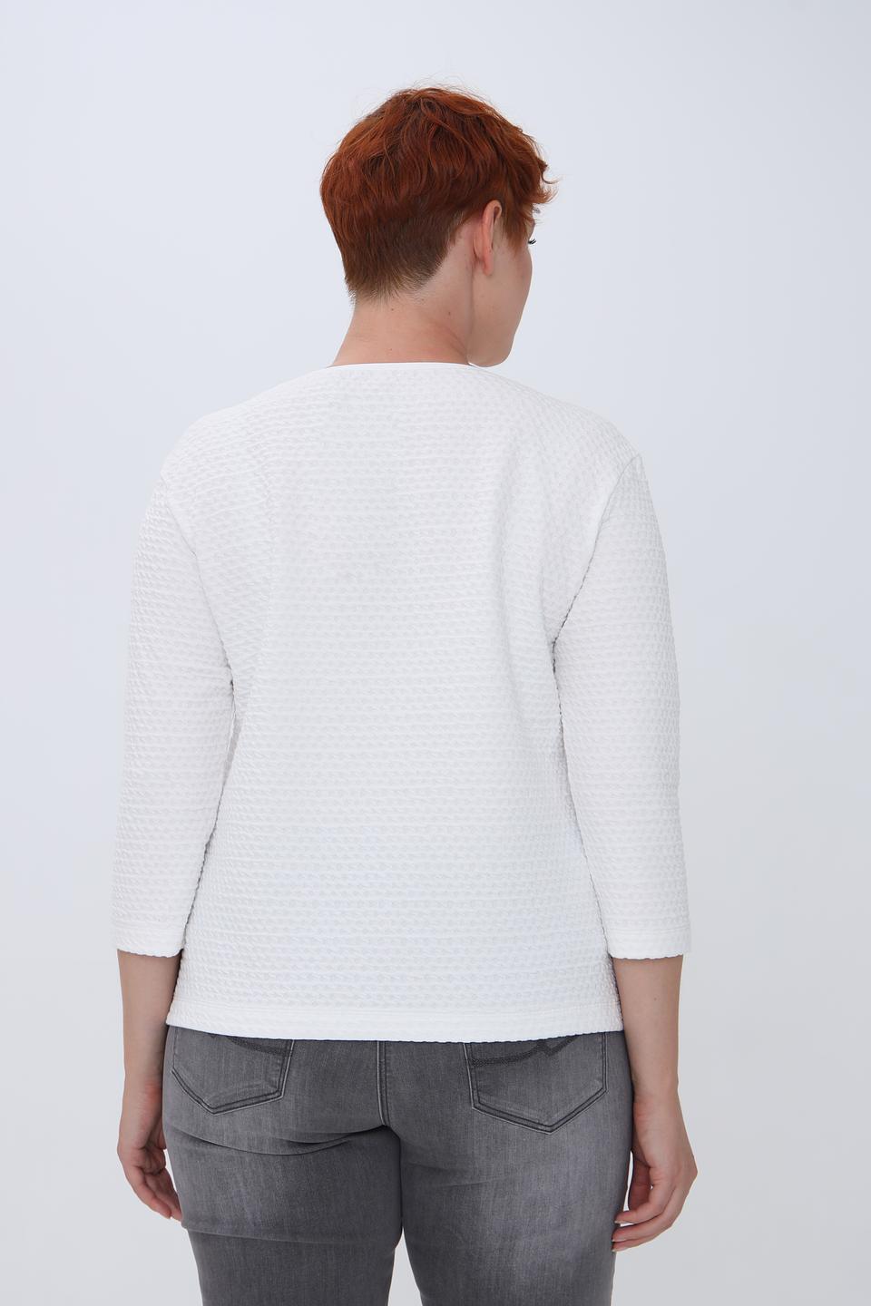 Пуловер Rabe collection белый с текстурой