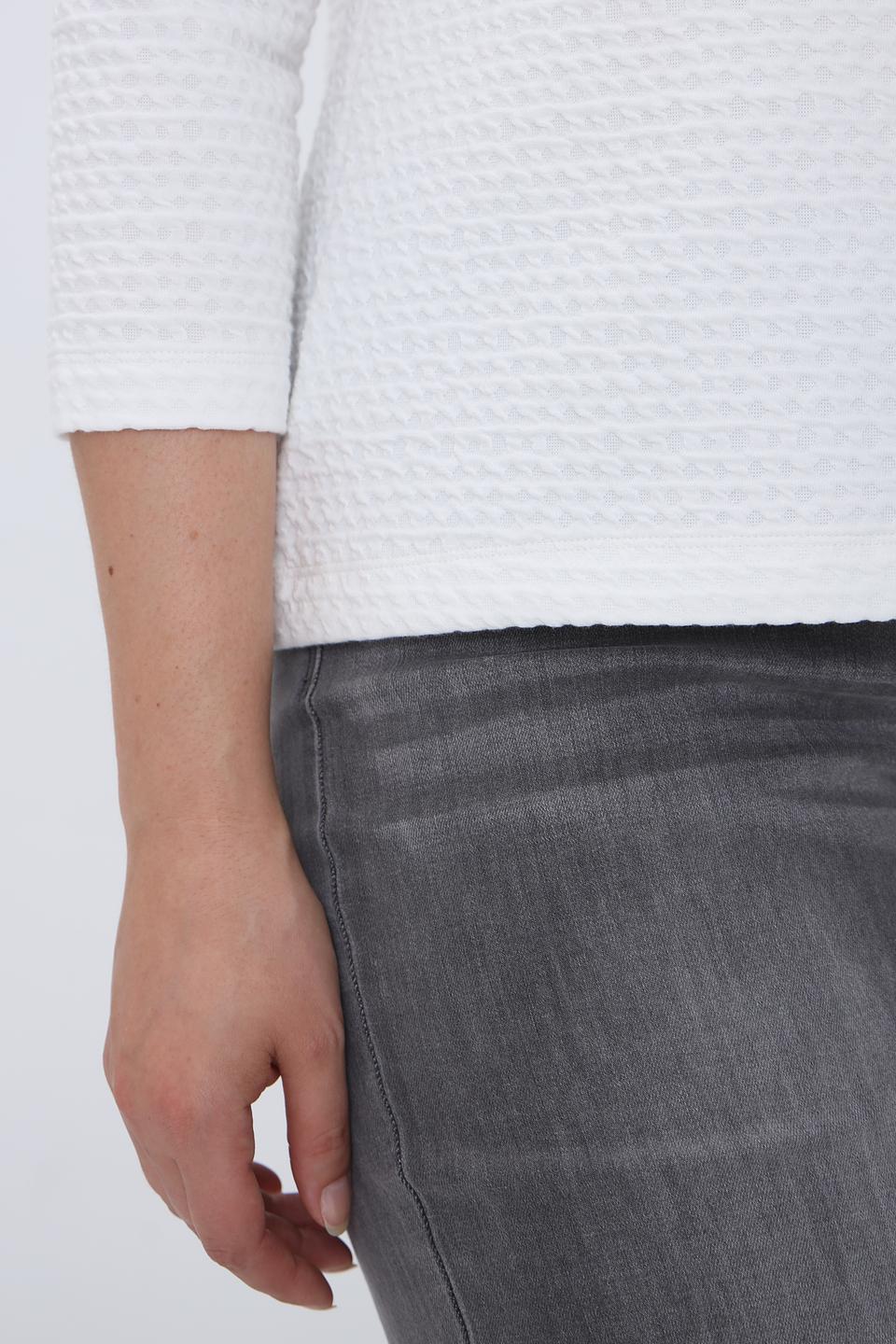 Пуловер Rabe collection белый с текстурой