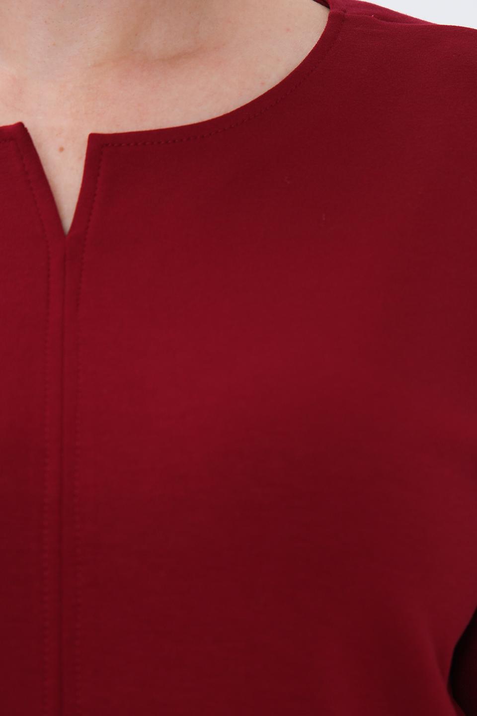 Блуза Rabe collection бордовая с вырезом
