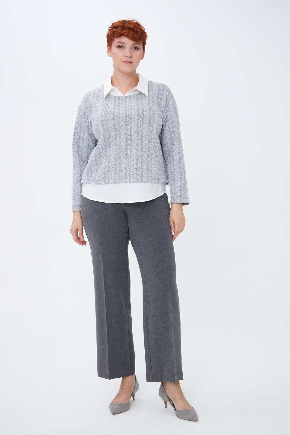 Пуловер Sommer mann с косами серый