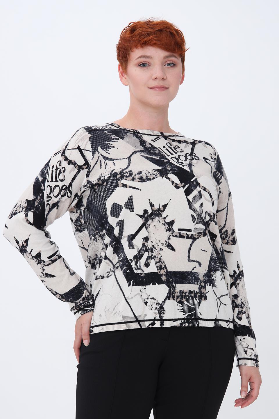 Пуловер Lecomte с принтом "Life goes on"
