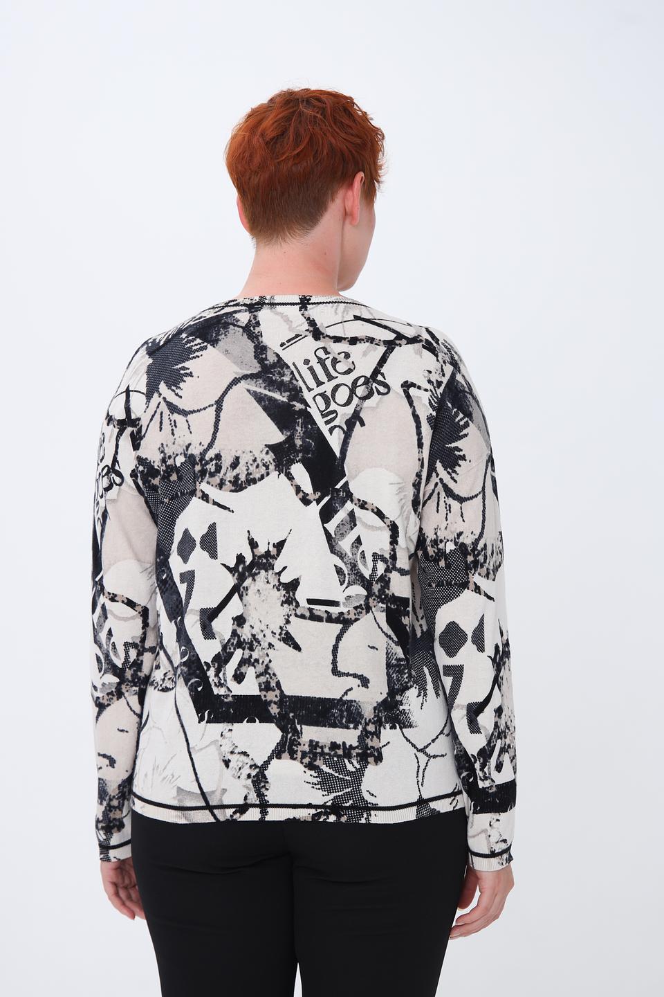 Пуловер Lecomte с принтом "Life goes on"