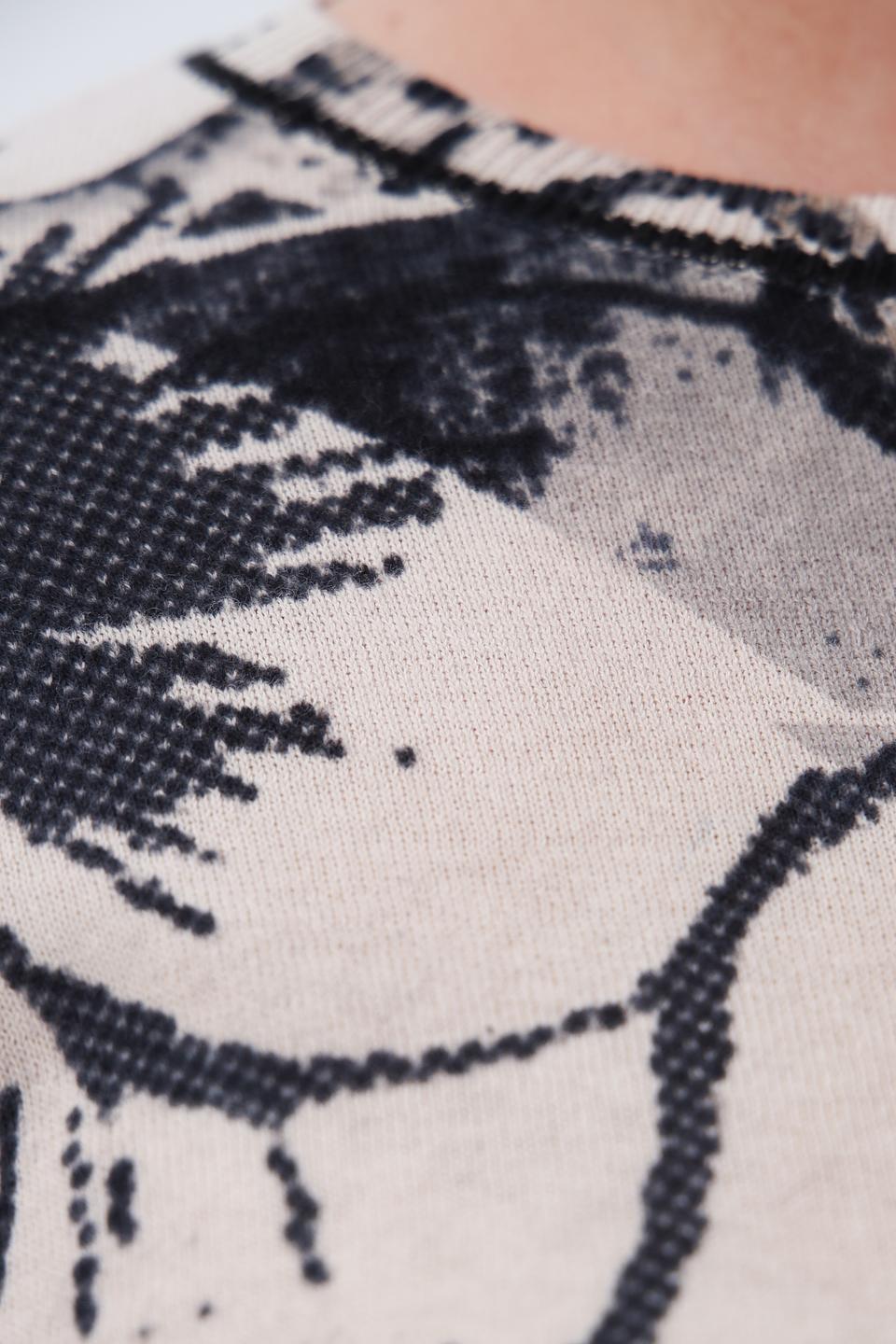 Пуловер Lecomte с принтом "Life goes on"