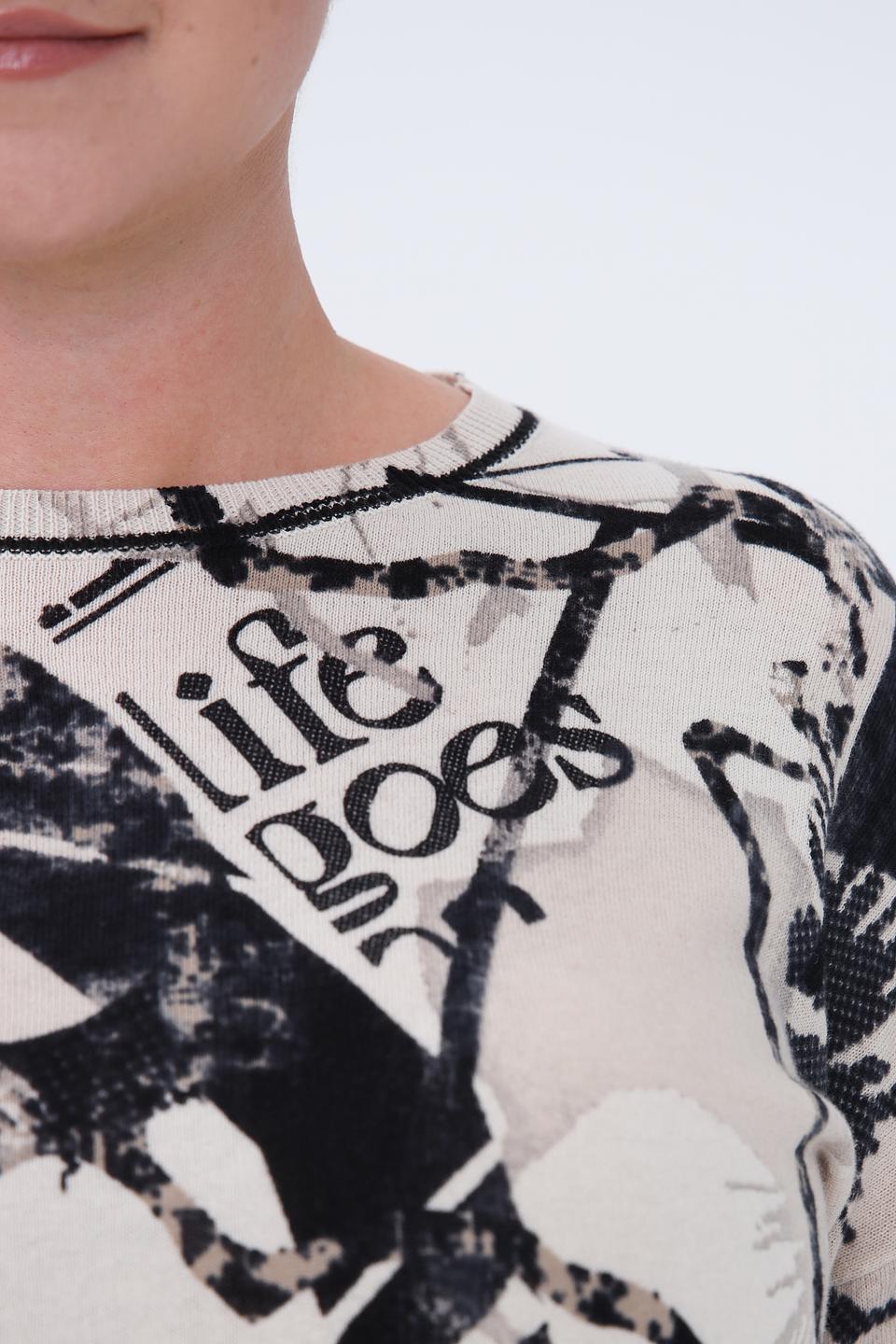 Пуловер Lecomte с принтом "Life goes on"