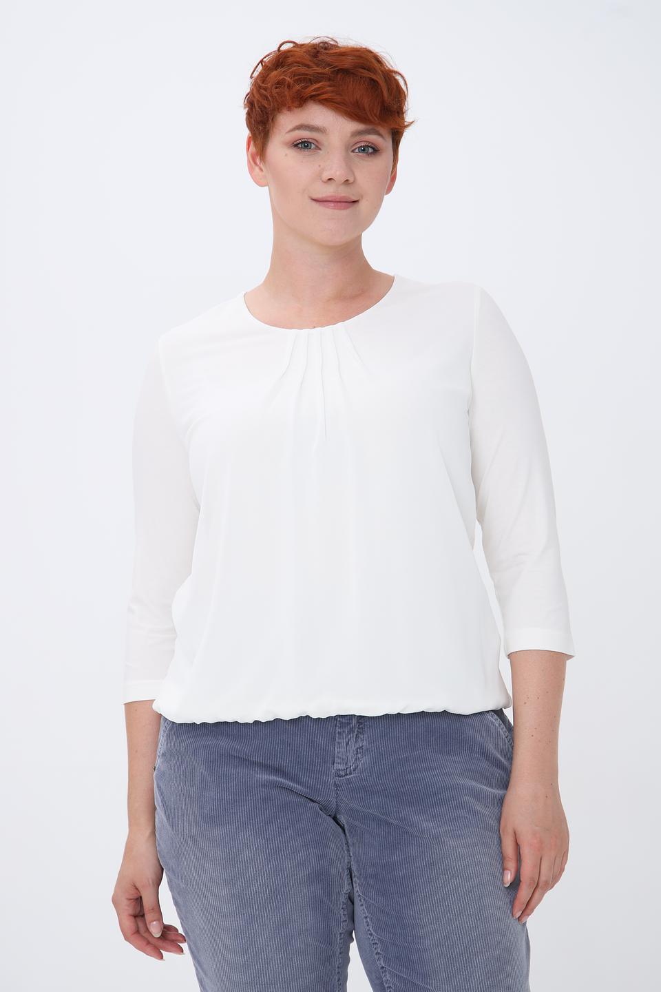 Блуза Sommer mann белая с драпировкой