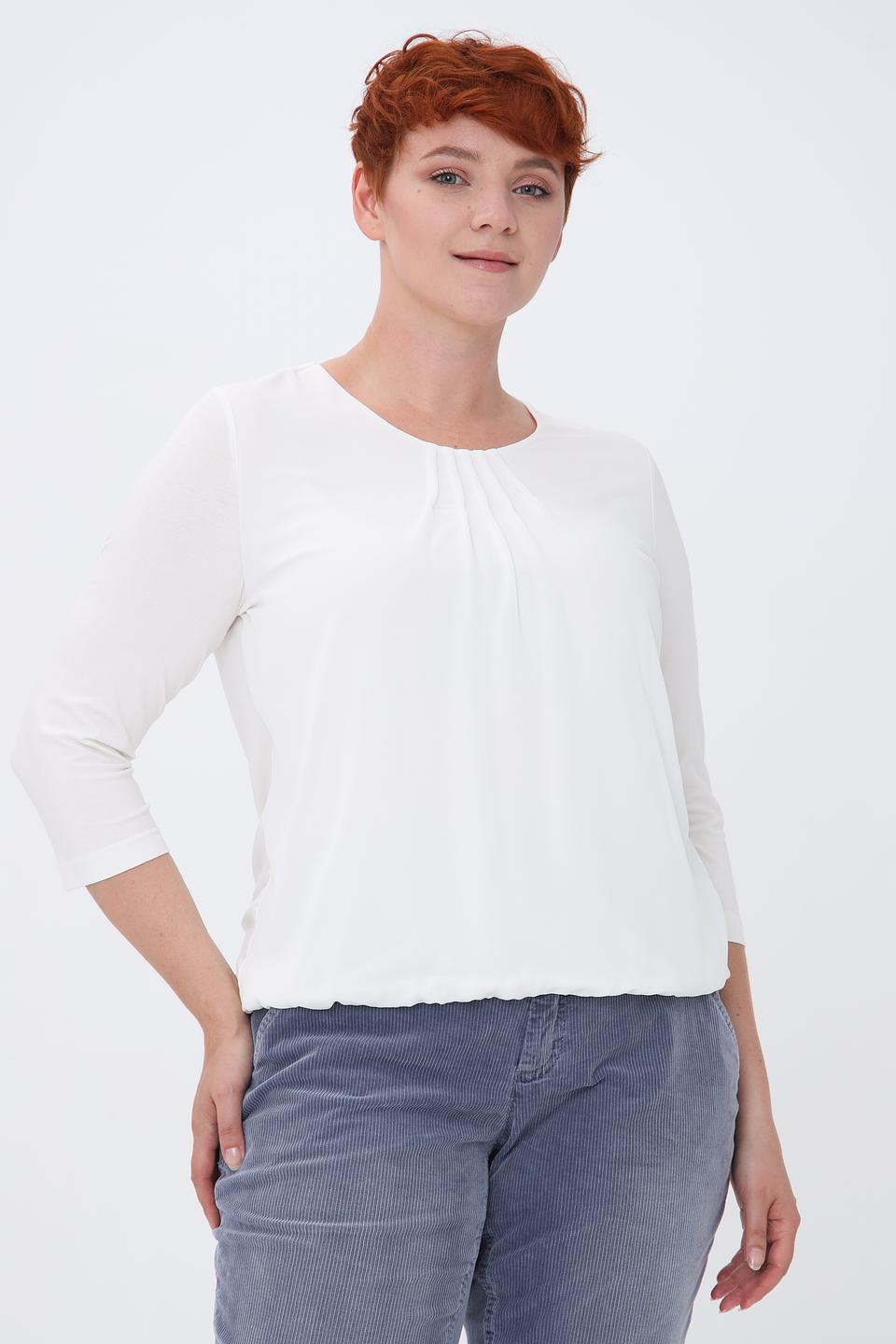 Блуза Sommer mann белая с драпировкой