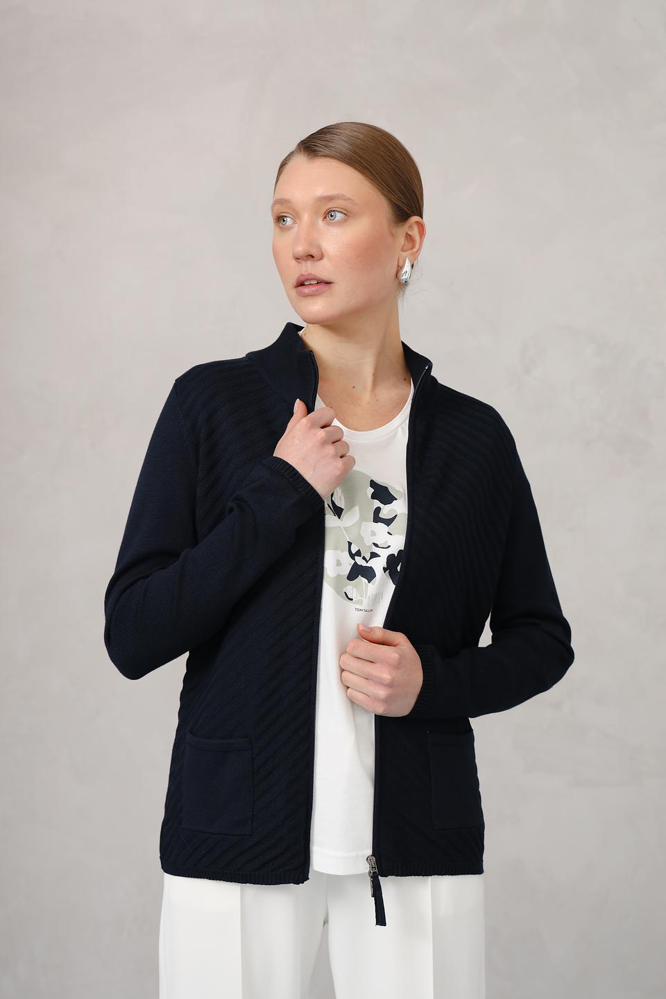 Жакет Olsen стеганый тёмно-синий