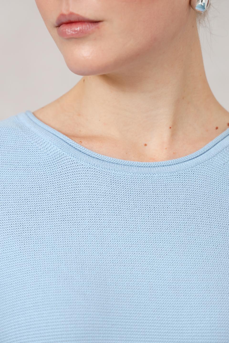 Пуловер Olsen голубой с рукавом 3/4