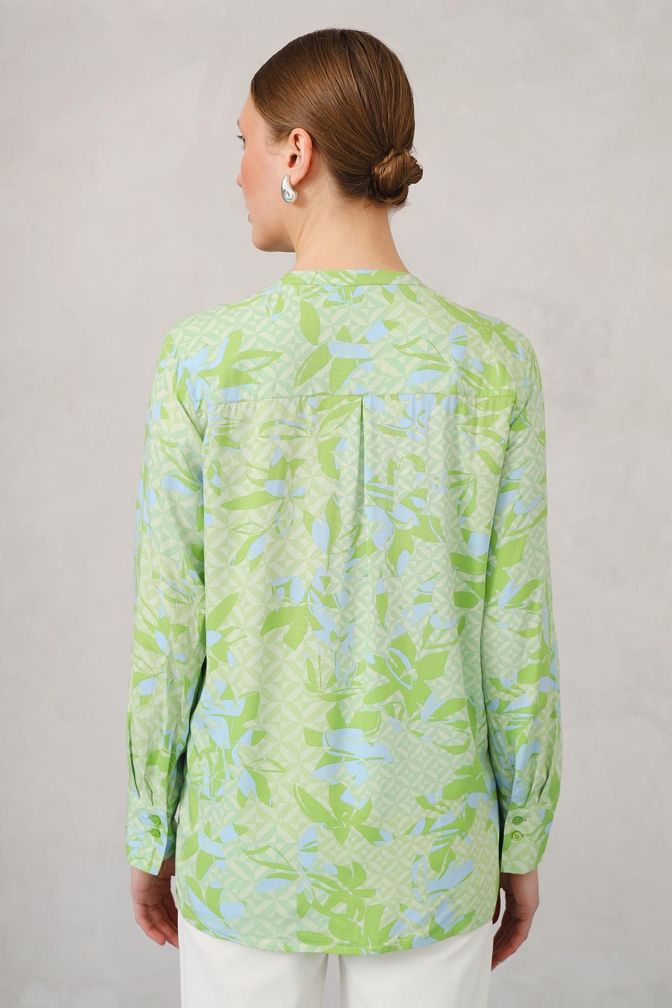 Блуза Olsen с принтом зеленый