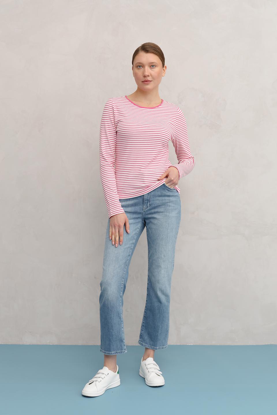 Лонгслив Rich and Royal в полоску розовый