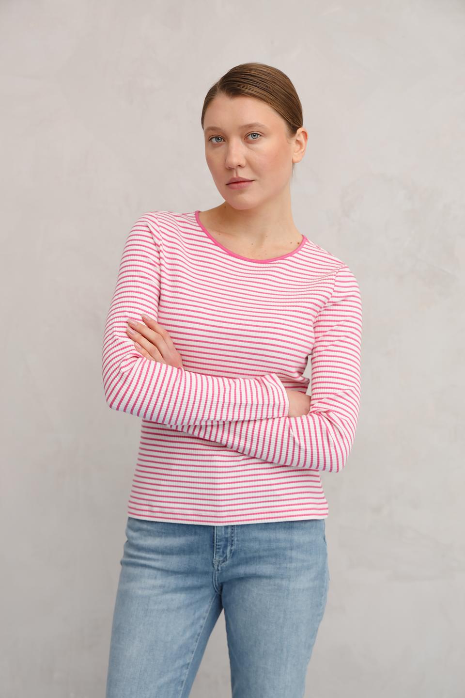 Лонгслив Rich and Royal в полоску розовый