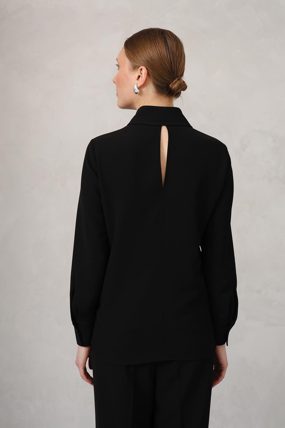 Рубашка Luisa Cerano чёрная с длинным рукавом