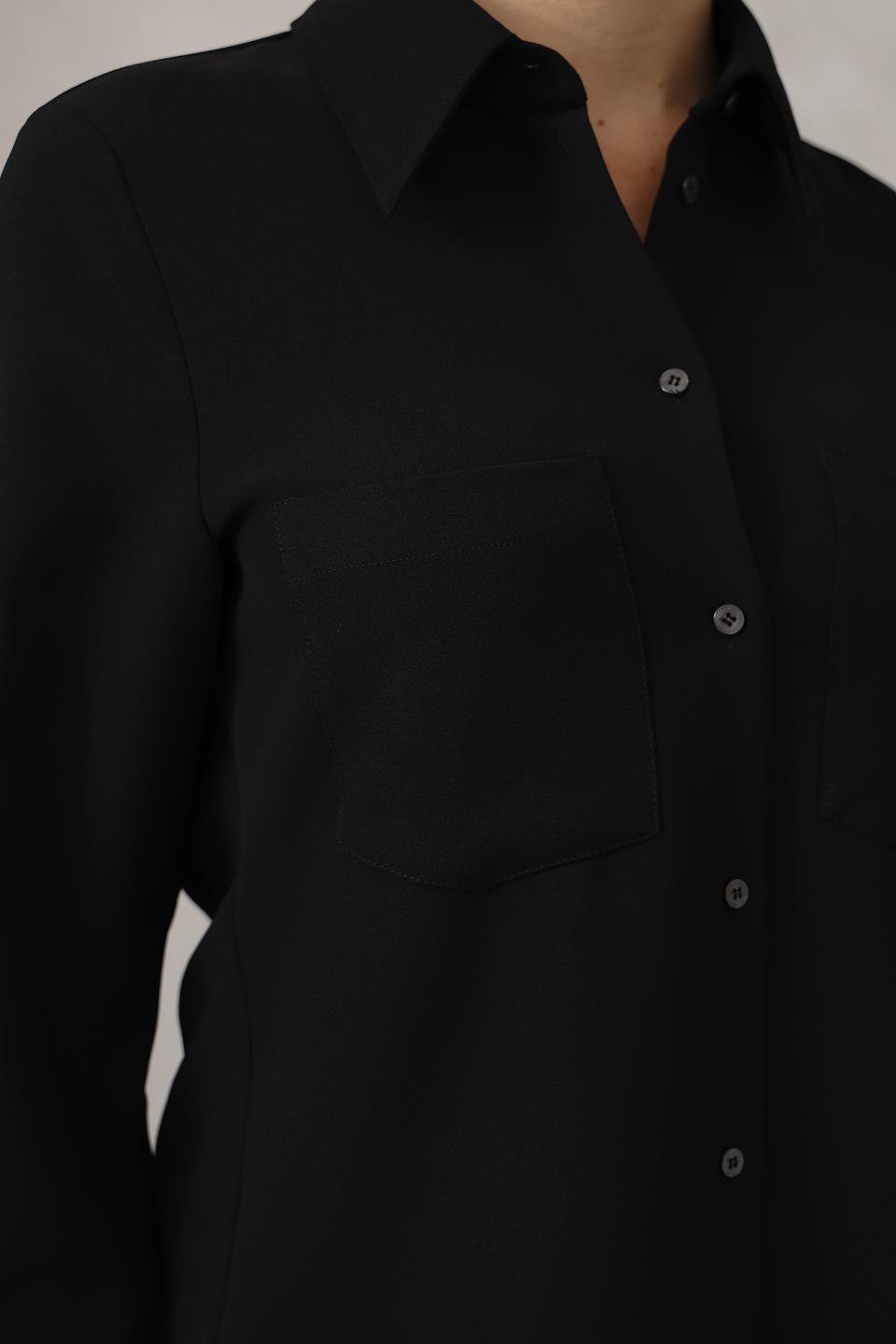 Рубашка Luisa Cerano чёрная с длинным рукавом