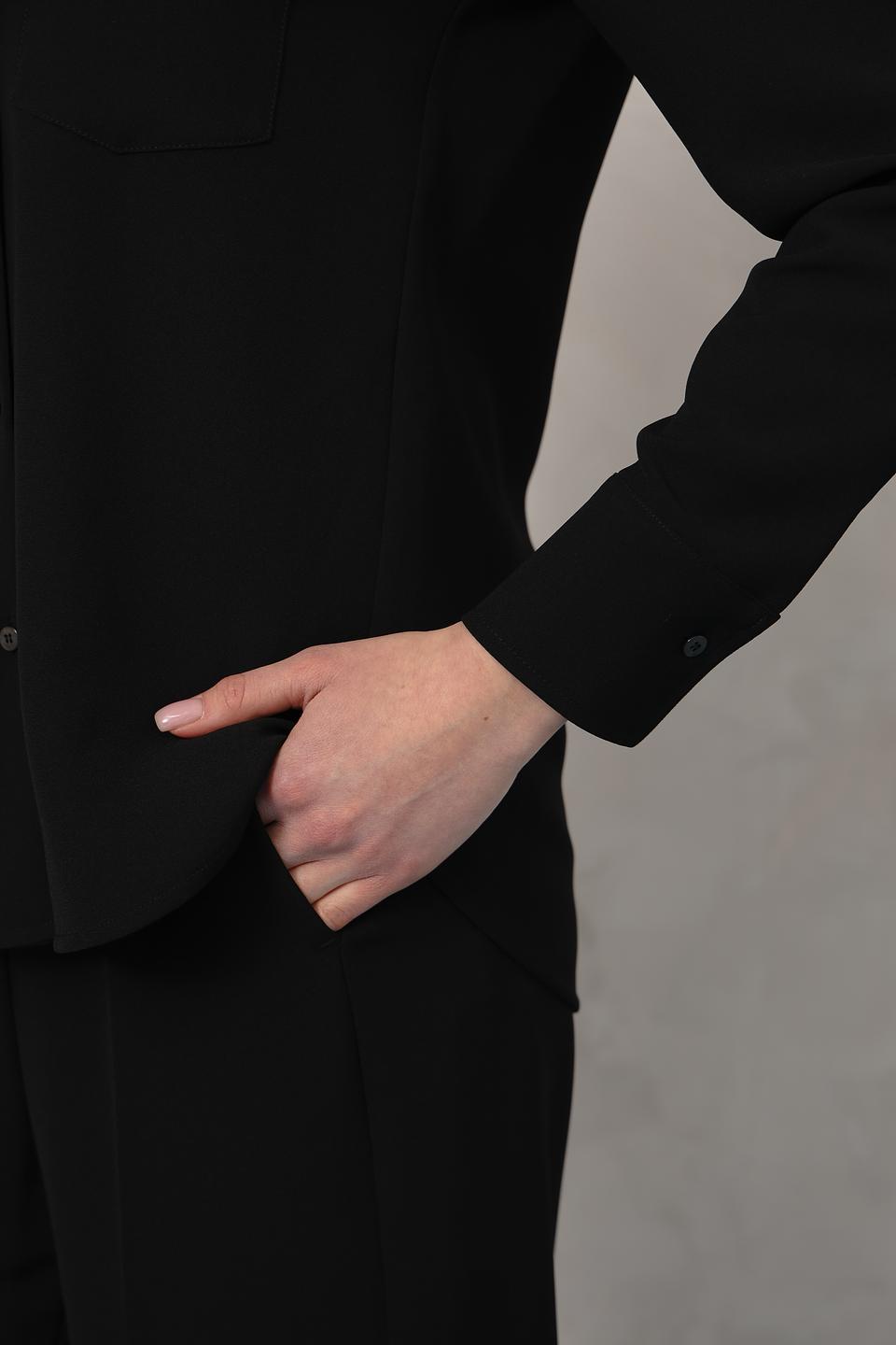 Рубашка Luisa Cerano чёрная с длинным рукавом