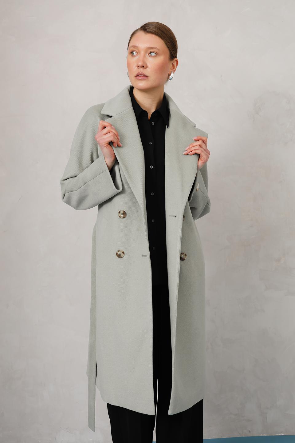 Пальто Electra style светло-серое