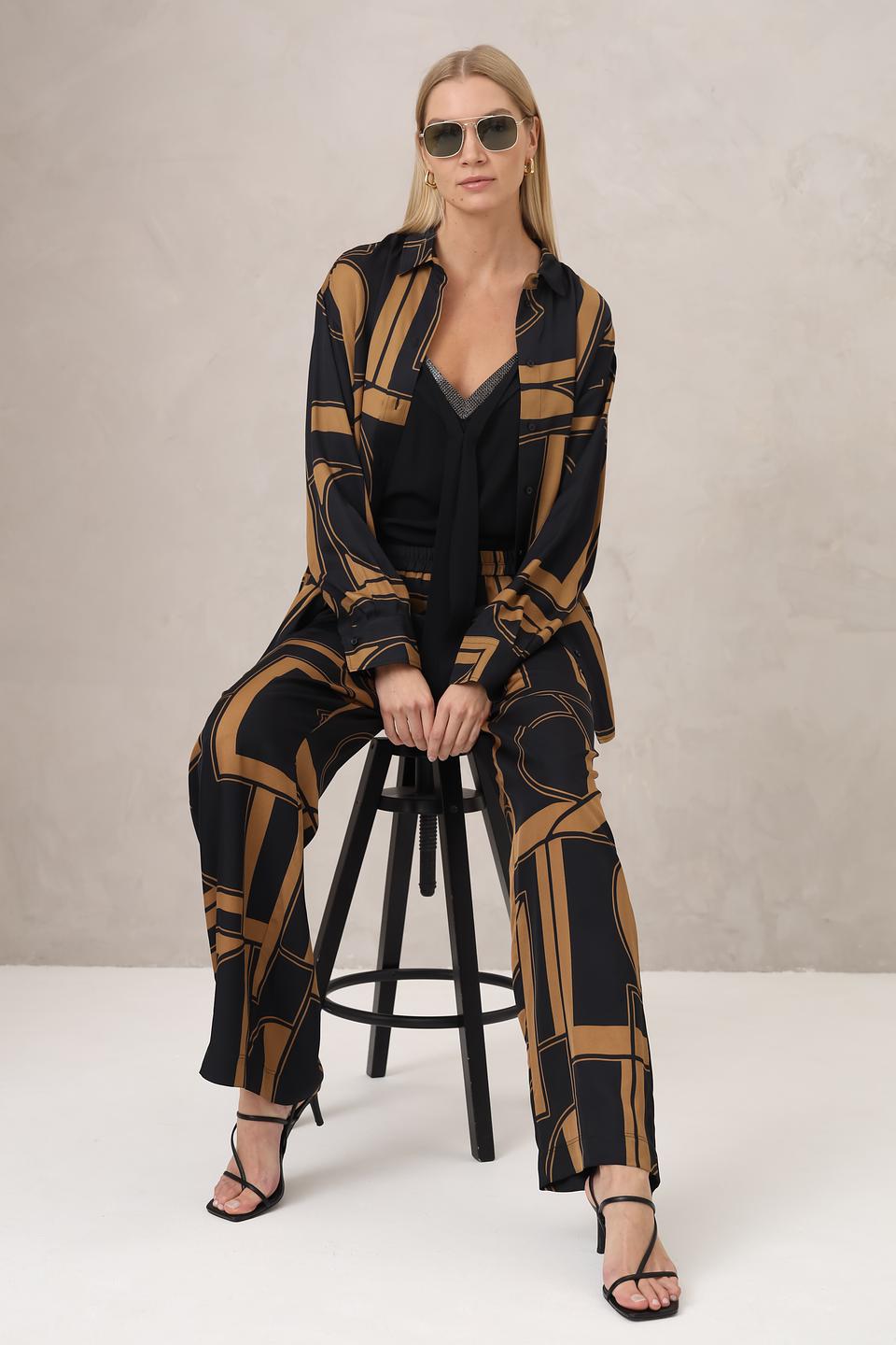 Блуза Marc O Polo в полоску чёрная