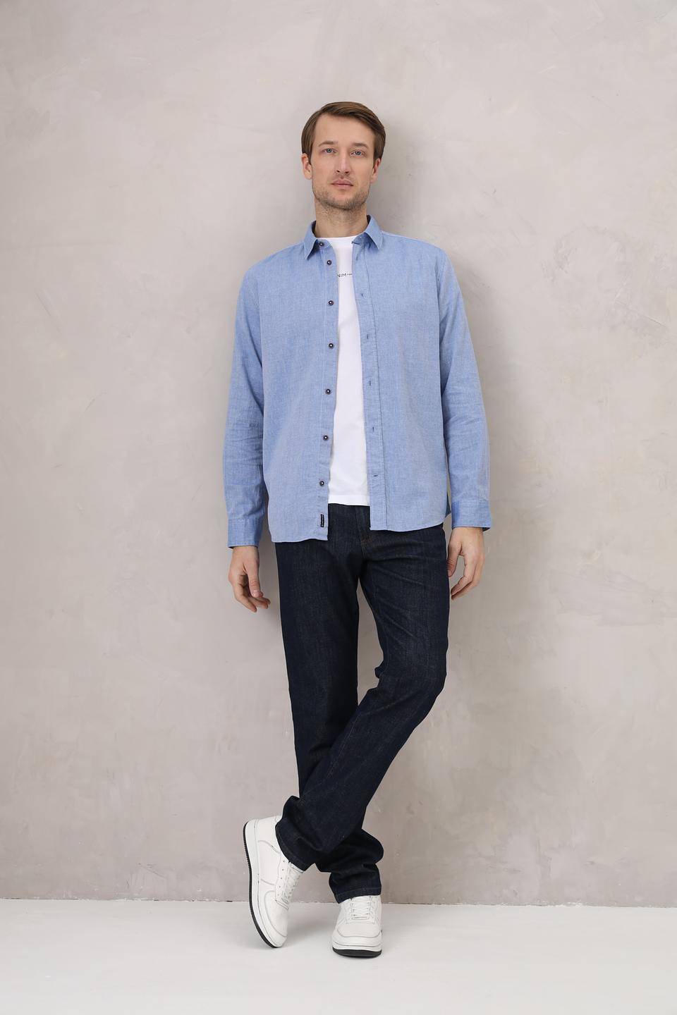 Рубашка дл Tom Tailor голубая