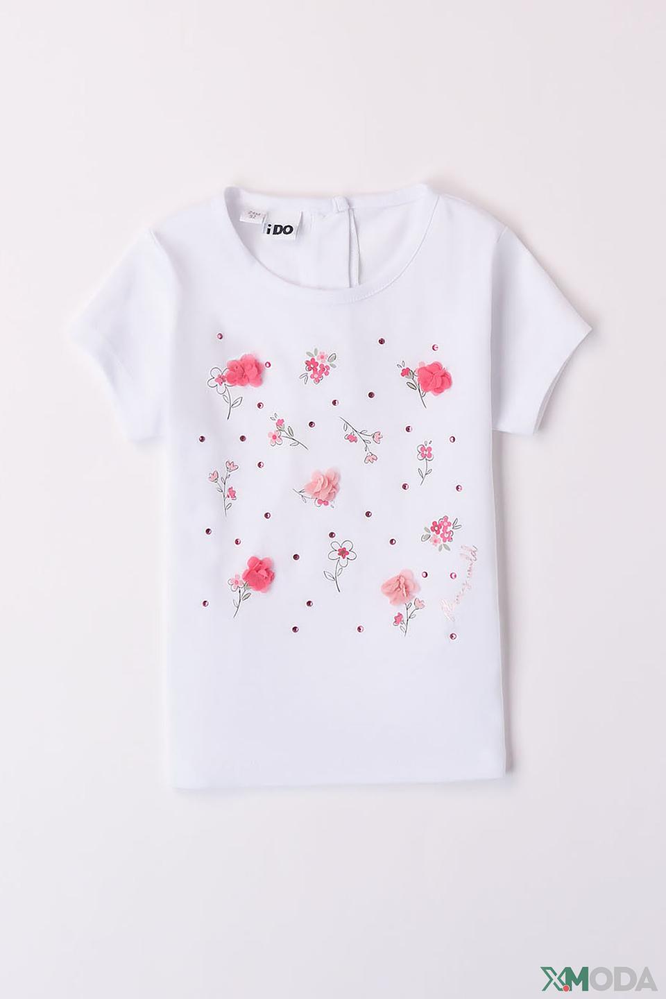 Футболка Ido дев. с цветами