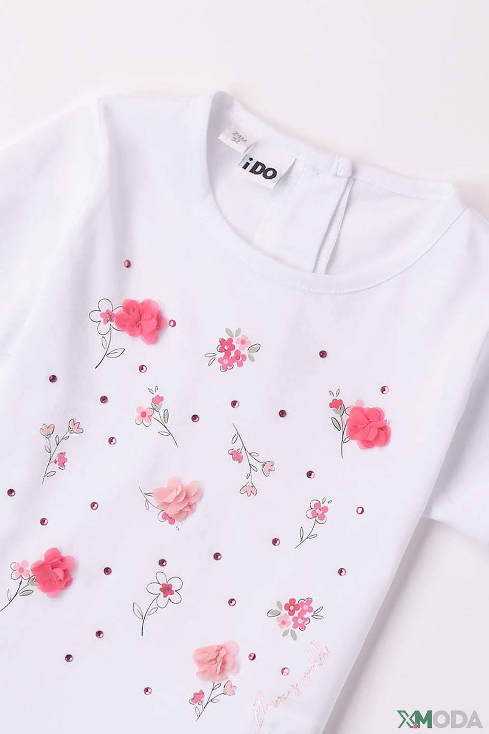 Футболка Ido дев. с цветами