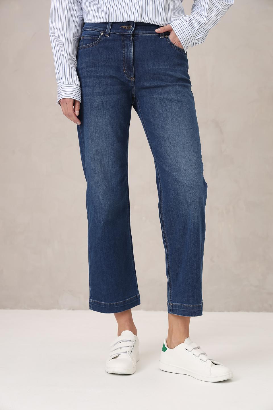 Джинсы Olsen клеш тёмно-синие