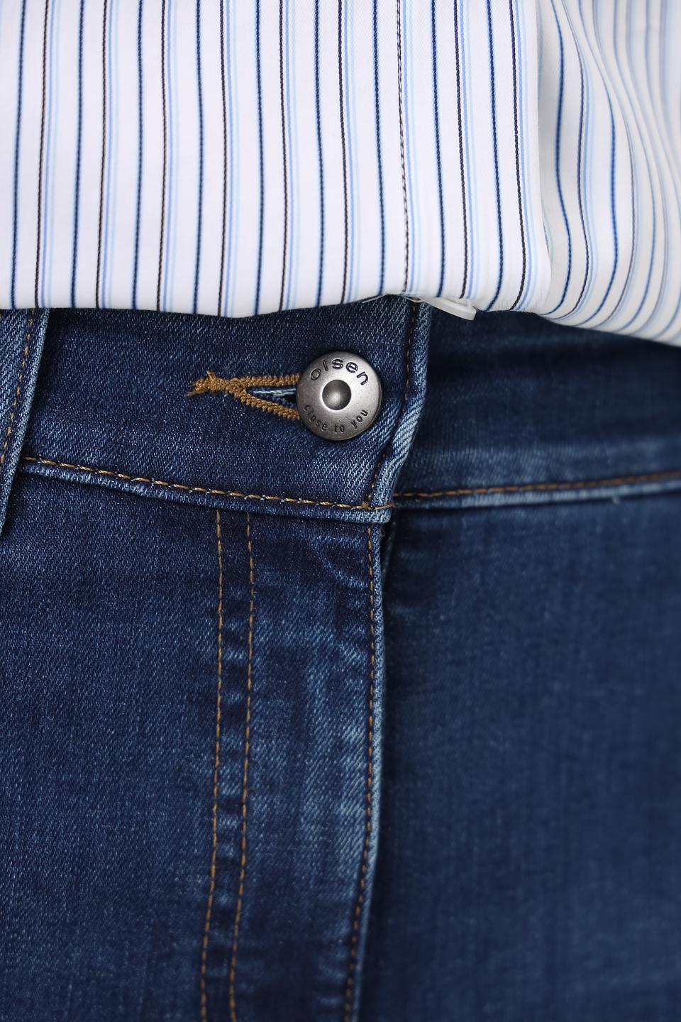 Джинсы Olsen клеш тёмно-синие